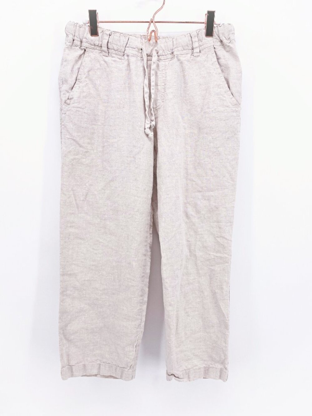 Allen Allen 100% Linen Straight Leg Pants
